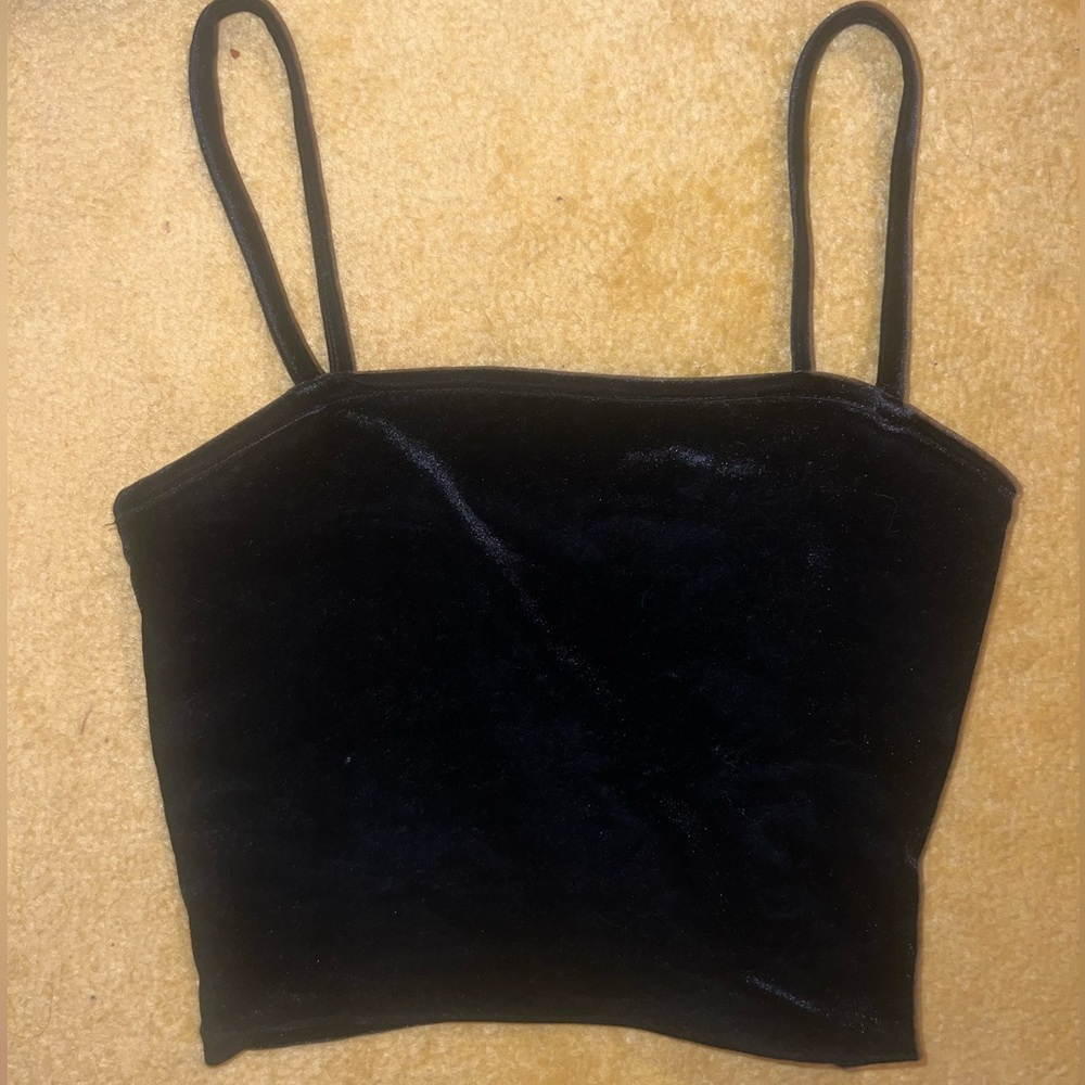 Forever 21 Black Fitted Crop Top